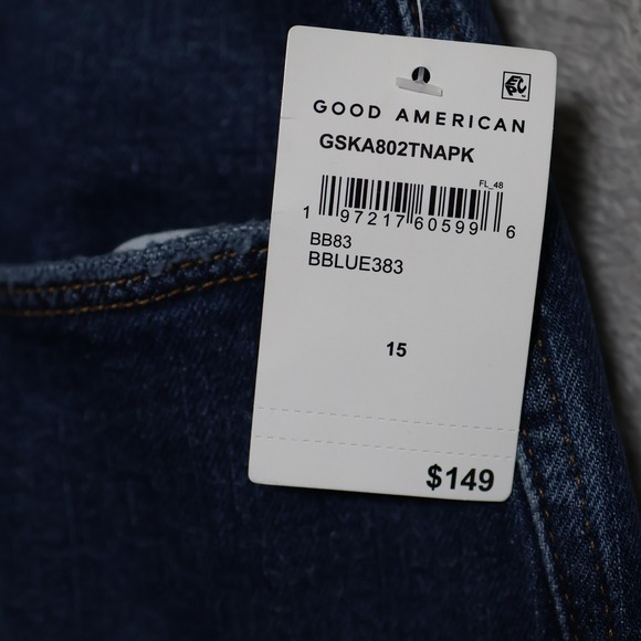 Good American Good Skate Jeans Womens 36x29 Blue Denim High Rise Wide Leg Baggy - Picture 4 of 15